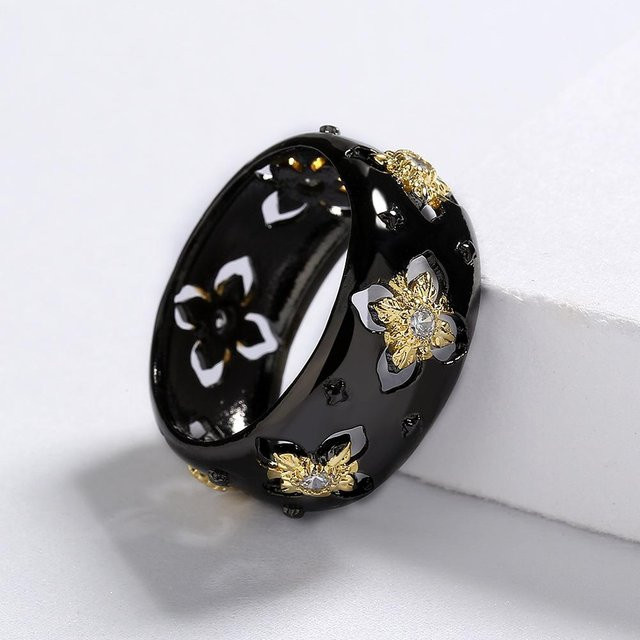 YIRAN Ring, Bicolor, Zirkonia, Damen - Bild 1