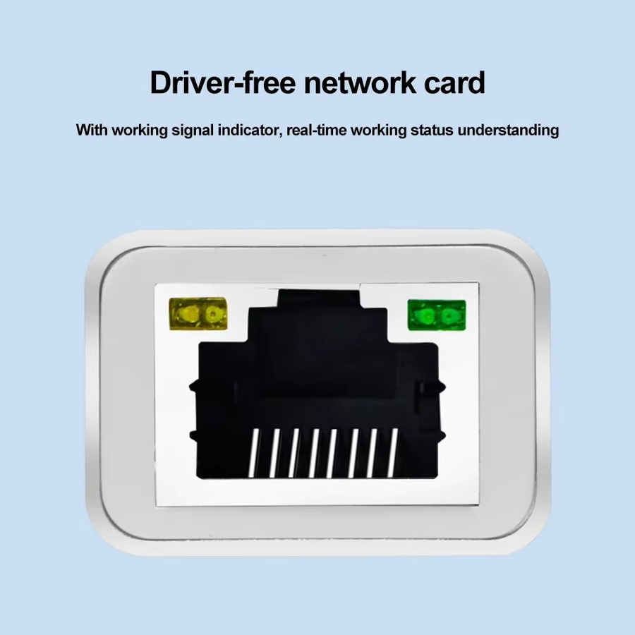 VODOOL USB-C auf RJ45 Gigabit Ethernet Netzwerkadapter 10/100/1000 Mbps USB-C zu LAN Adapter für Computer und Desktop - Bild 4