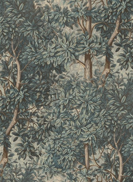 Sandberg Wallpaper Charles Botanisches Vlies in Blau - Bild 1