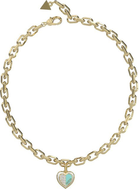 Guess Halskette Damen, Edelstahl, Gold, Kristall, Zirkonia - Bild 1