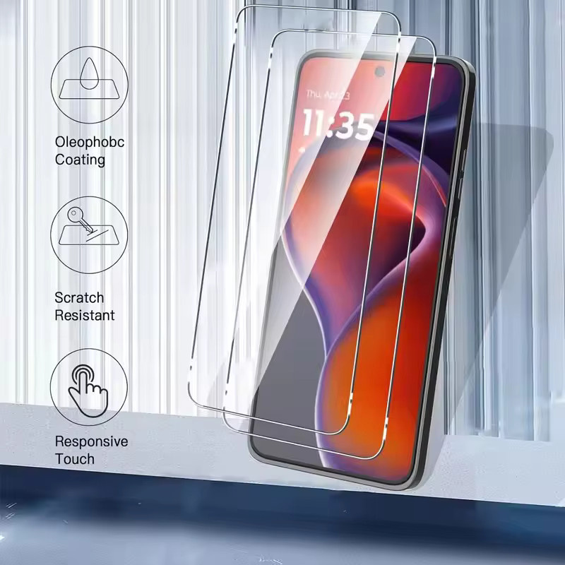 3er-Set gehärtete Displayschutzfolien aus HD-Glas für Motorola Moto G86 G06 G15 G64 Power G24 in Transparent - Bild 3