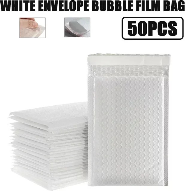 50 Stück Luxuglow Perlfilm-Luftpolsterumschläge, wasserdichte und selbstklebende Luftpolstertaschen für den professionellen Versand - Bild 1