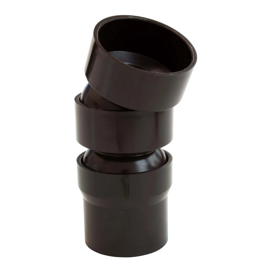 Inefa Flexibler Rohrbogen aus PVC DN 50 22-45 Grad Dunkelbraun - Bild 2