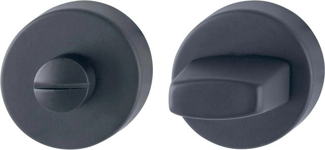 AnsaPro Zimmertür-Schlüsselrosette Hudson WC aus Edelstahl in Mattschwarz - Bild 1