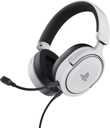 Trust GXT 498 Forta Gaming-Headset in Weiß für PS5, PS4 und PC mit Stereo Sound und abnehmbarem Mikrofon