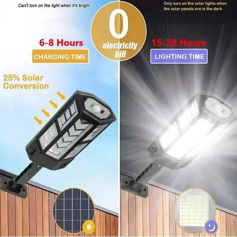 Heinast Solar-LED-Außenleuchte mit Bewegungssensor und 3 Modi, Wasserdichte Garten-Wandlaterne IP65 in Schwarz - Bild 2