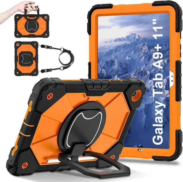 Stoßfeste Hülle für Samsung Galaxy Tab A9, A9 Plus, A8 und A7 Lite in Orange - Bild 1