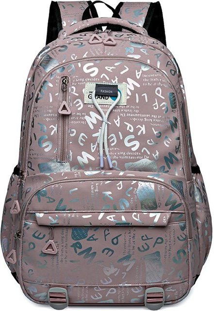 Wasserdichter orthopädischer Schulrucksack für Mädchen von Fancy Style Studio in Pink mit Prinzessinnen-Design - Bild 1