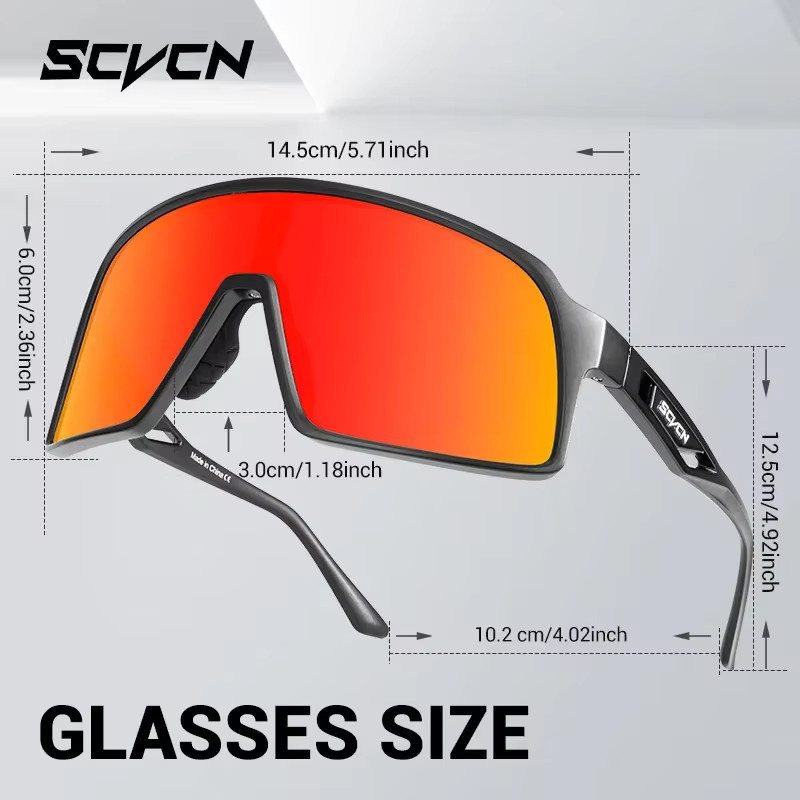 SCVCN Sportsonnenbrille, Unisex, Vollrand, Kunststoff - Bild 2