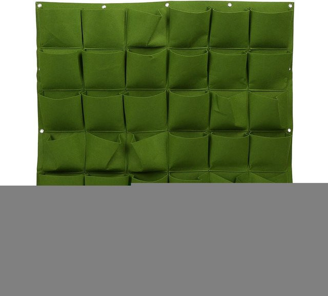 TOMTOP JMS Vertikale Garten Pflanztaschen für Outdoor und Wandbegrünung, 36 Taschen, Grün - Bild 1