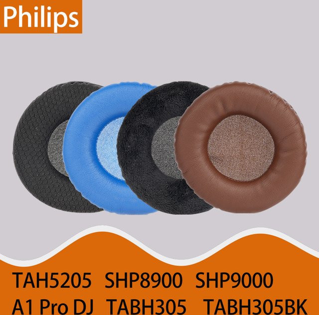 Schaumstoff-Ersatz-Ohrpolster in Schwarz für Philips Kopfhörer TAH5205, SHP8900 und SHP9000 - Bild 1