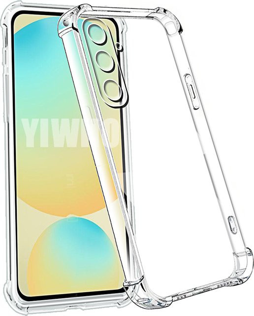 Transparente Airbag-Handyhülle für Samsung Galaxy S24 FE mit stoßfester TPU-Softcover Rückseite - Bild 1