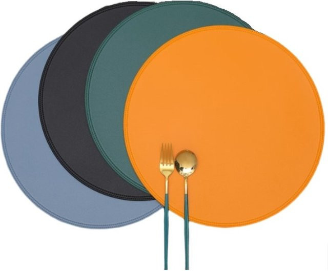 Runde Küchentischmatten von inyahome in Schwarz, rutschfest und waschbar - Bild 1