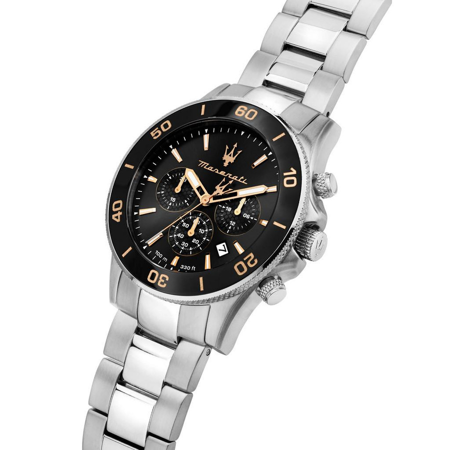 Maserati Chronograph, Edelstahl, Quarz, 43 mm, Herren, Schwarz - Bild 4