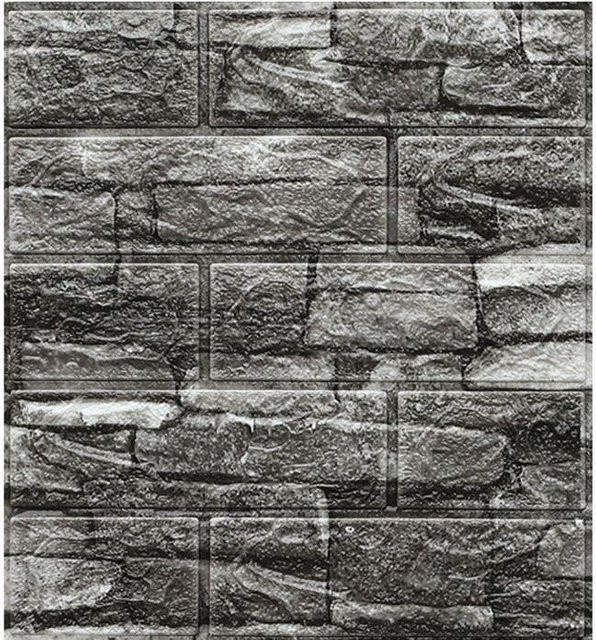 Selbstklebende 3D Schaumstoffziegel Tapete von Binchi Outdoor Product in Schwarz zur Schalldämmung und als Kollisionsschutz - Bild 1