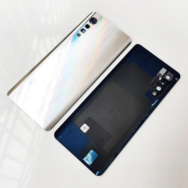 LG Velvet 5G A+ Ersatz-Glasrückseite mit Kameralinse in Silber für LM-G900 - Bild 1