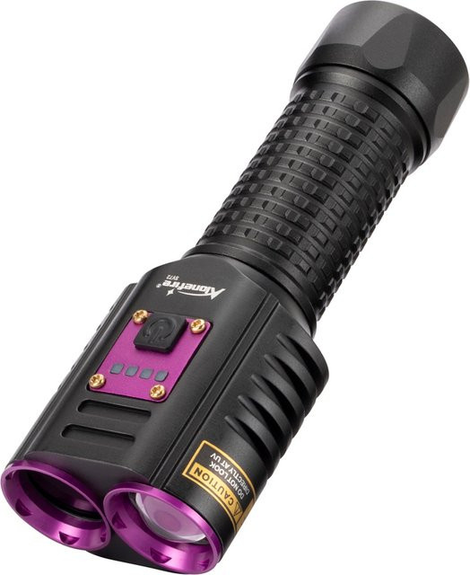 Alonefire SV72 2-in-1 UV- und Weißlicht Taschenlampe 20W mit 365nm, USB wiederaufladbar, Schwarz - Bild 1
