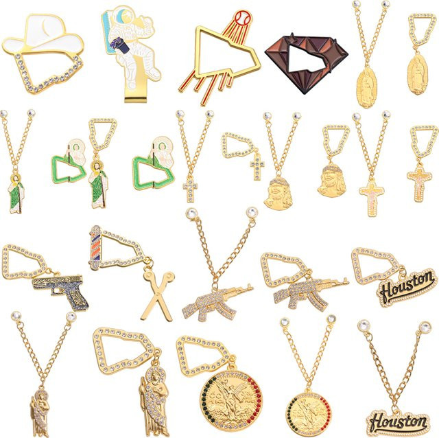 QIHE JEWELRY Anhänger Jesus Kreuz, Metall, Gold, Unisex - Bild 1