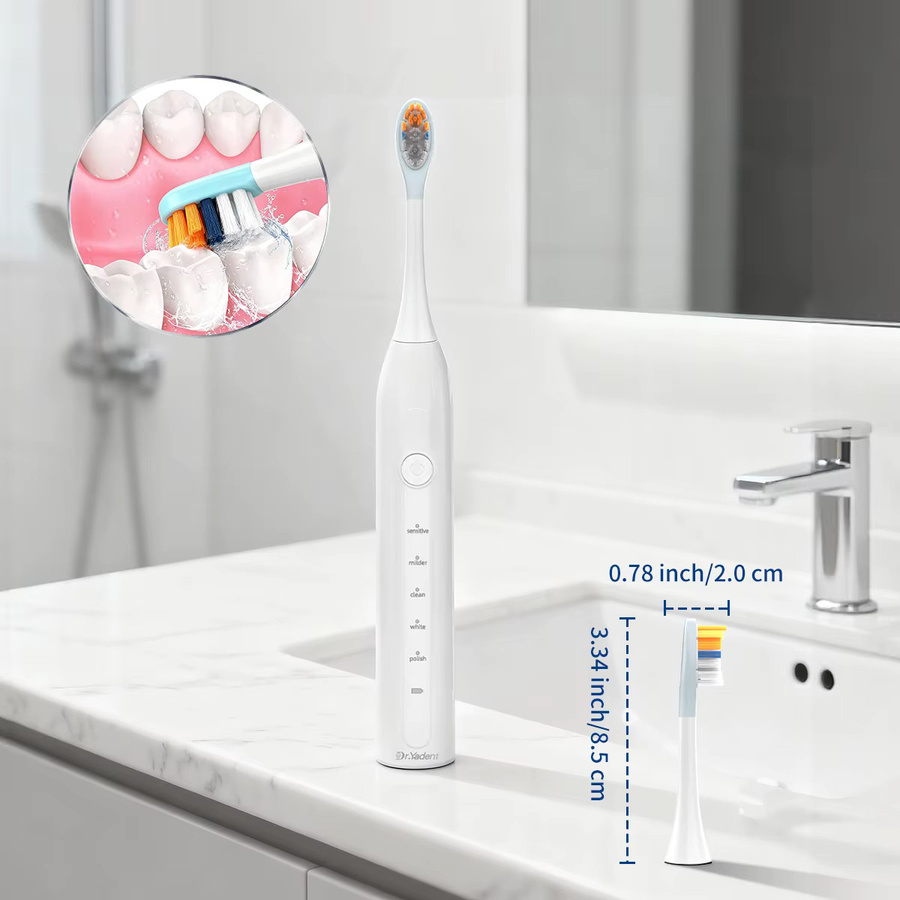 Dr.Yadent Ersatzbürstenköpfe, 4 Stück, weiche Borsten, Unisex - Bild 3