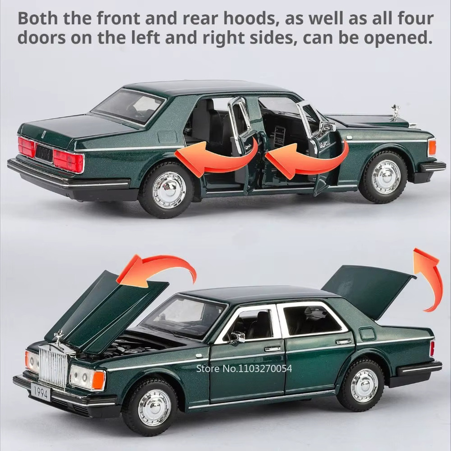 MAKEDA Rolls-Royce Silver Spur, Diecast Modell, 1:32, mit Licht und Sound - Bild 3