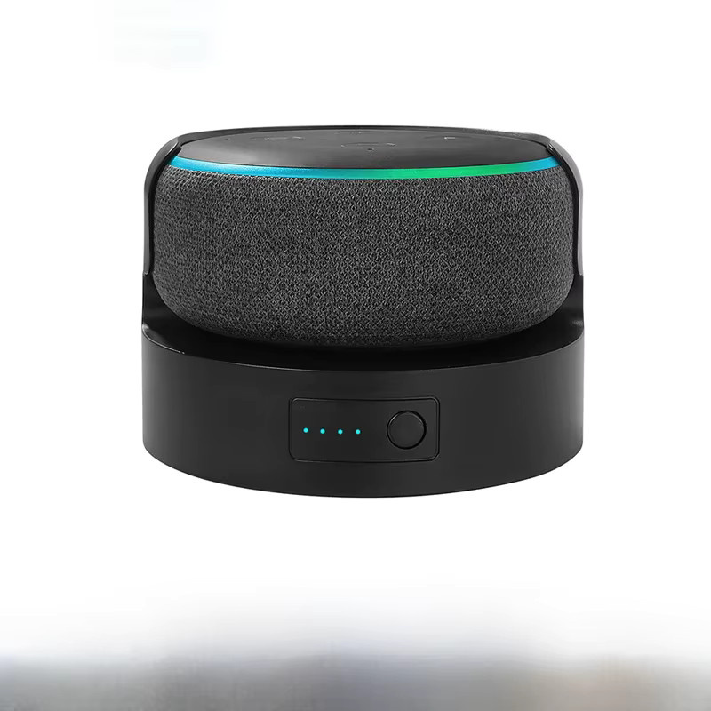 LIBOER Akku-Basis für Echo Dot 3. Generation, tragbare Dockingstation und Akku-Pack in Schwarz - Bild 1