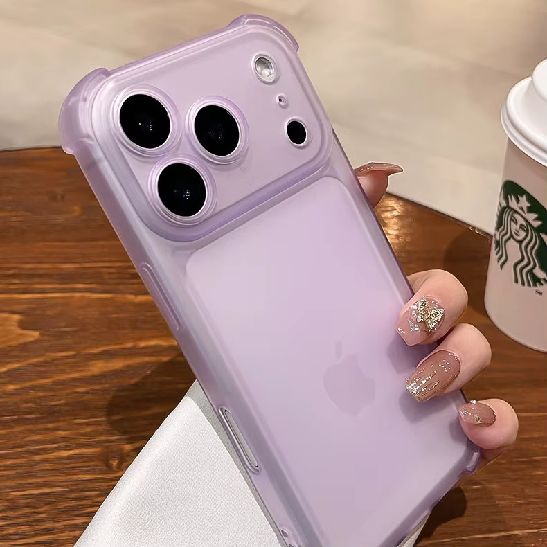 Loobival Matte Airbag-Schutzhülle für iPhone in Lila, ultradünne und stoßfeste Handyhülle mit weichem Hautgefühl - Bild 2