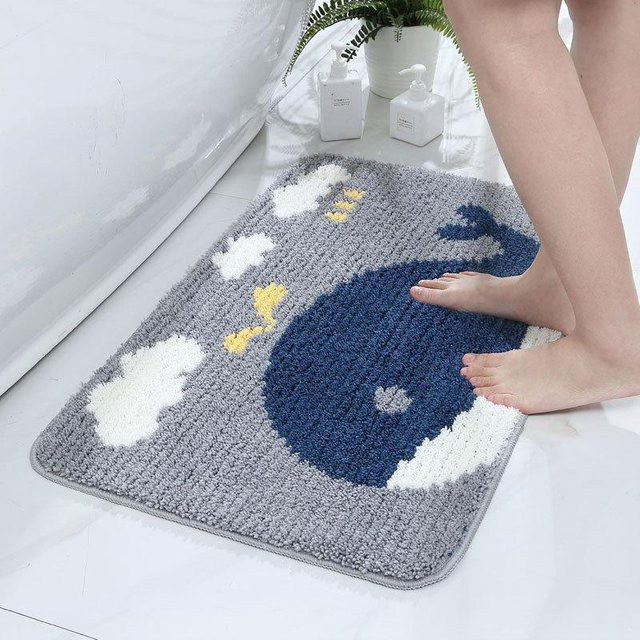 Yiran Furniture Badezimmer Matte mit Katzen-Motiv, Saugfähig und Rutschfest, B/T: 60 x 40 cm - Bild 1