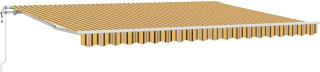 vidaXL Ausziehbare Markise Mehrfarbig, B/T: 450 x 350 cm, aus Stoff und Aluminium, manuell und fernbedienbar - Bild 1