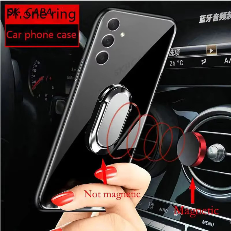 Samsung Schutzhülle für Galaxy S25 Ultra, S25 Plus und S24 FE mit gehärtetem Glas, harter Rückseite und magnetischem Ringhalter in Rot - Bild 2