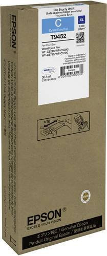 Epson Original Tintenpatrone T9452 XL Cyan mit 38,1 ml für WorkForce Pro Drucker - Bild 1