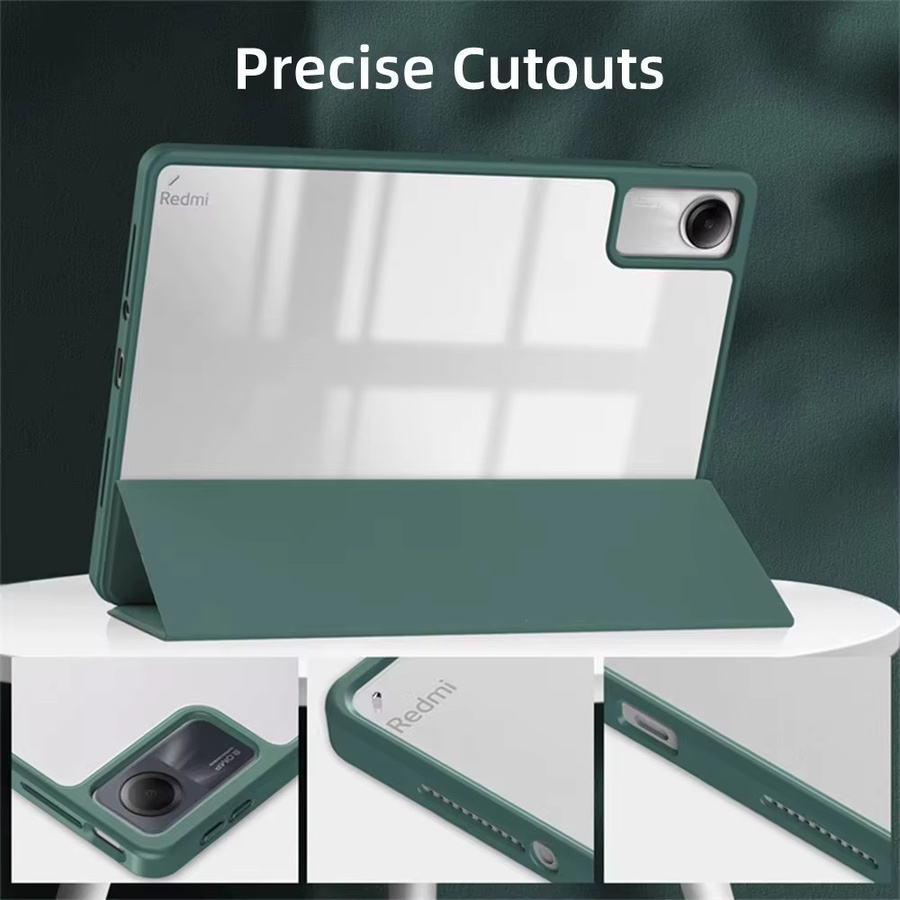 Hansong Transparente Hartschalenhülle für Redmi Pad SE, Redmi Pad Pro, POCO Pad und Redmi SE 8.7 mit Aufwach- und Schlaf-Funktion - Bild 3