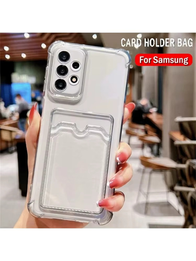 Transparente Brieftasche Karte Halter Schutzhülle für Samsung Galaxy S25 S24 S23 S22 S21 Ultra Plus FE A54 A53 A14 A34 A32 A13 A52 A72 - Bild 3