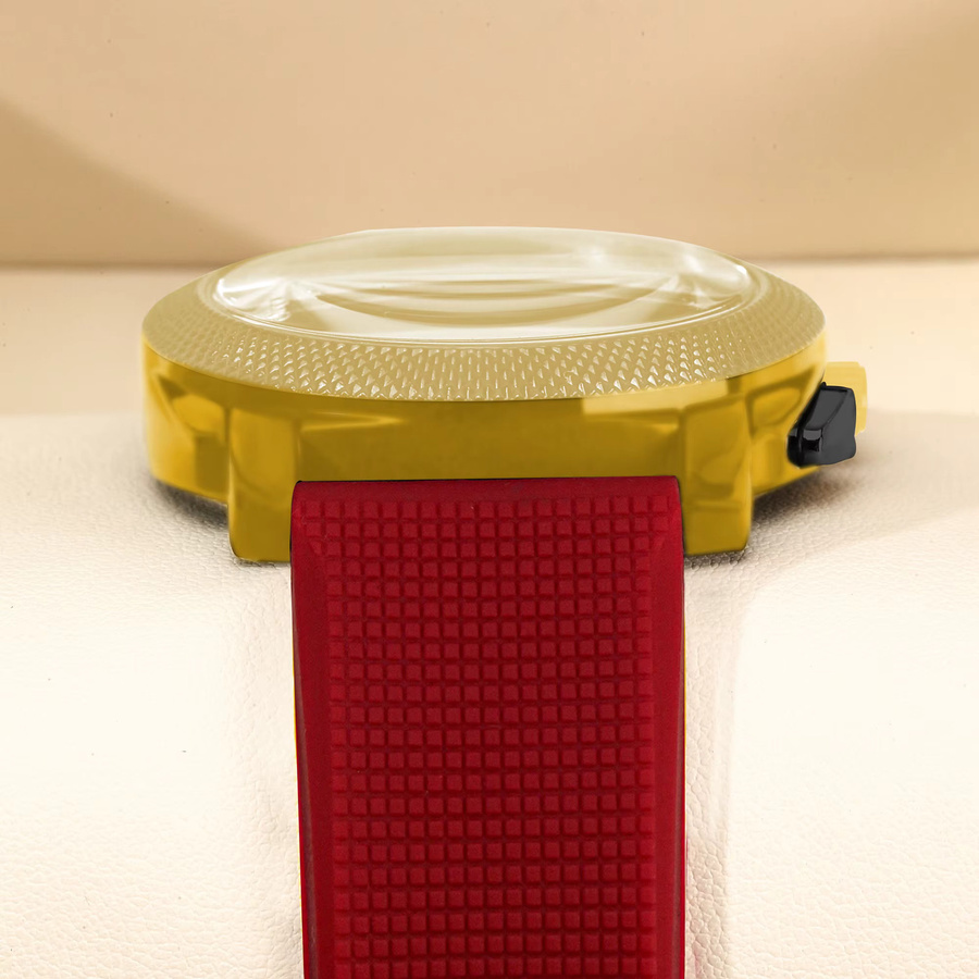YaLaLuSi Armbanduhr, Quarz, Silikon, Rot, Herren - Bild 3