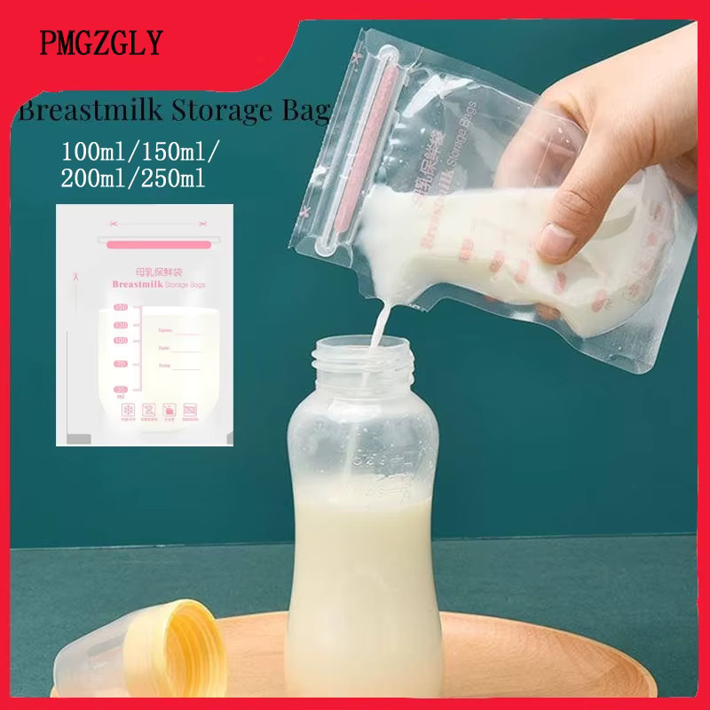 XUNYI Muttermilch-Aufbewahrungsbeutel, 30 Stück, 250 ml, BPA-frei, auslaufsicher und gefriergeeignet, transparent - Bild 2