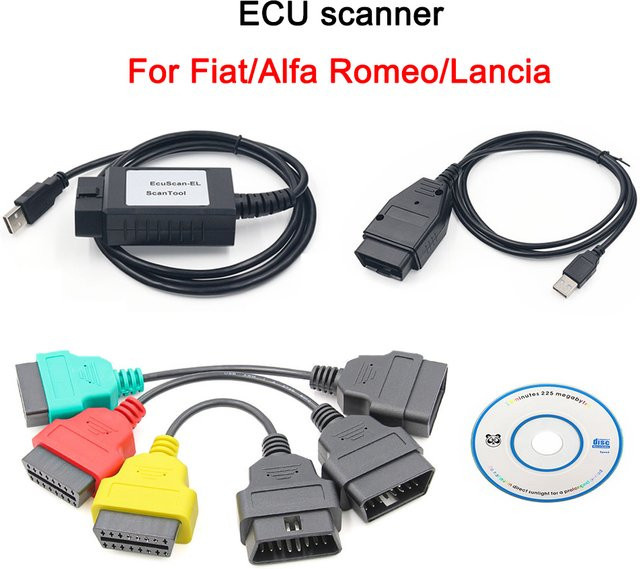 YIQIXIN Multi EcuScan OBD2 Adapter V4.2 Anschlusskabel für Fiat Alfa Romeo Lancia zur Motorprogrammierung und Diagnose - Bild 1