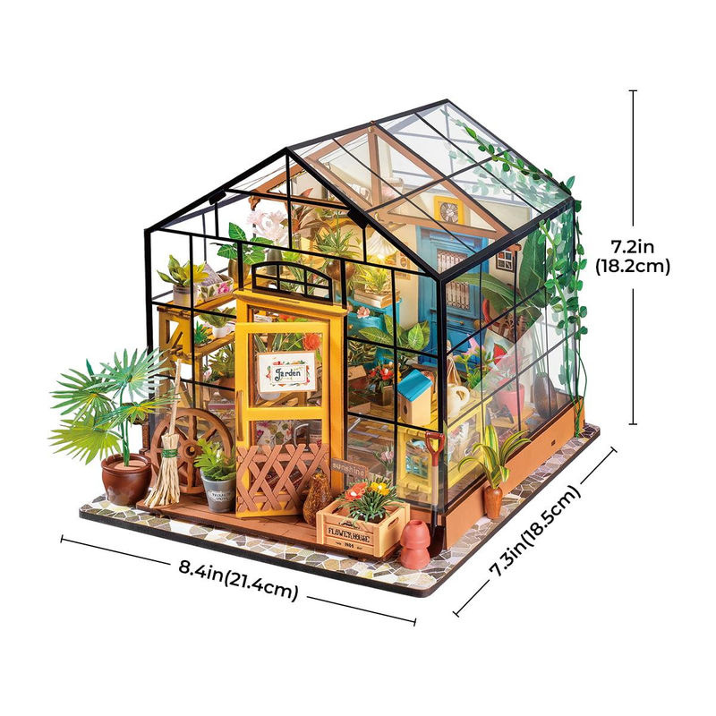 ROBOTIME Rolife 3D-Puzzle Cathys Blumenhaus DIY Miniaturhaus DG104 - Bild 5