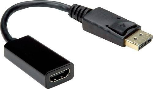 Value DisplayPort auf HDMI Adapterkabel Schwarz 0,15 m - Bild 1