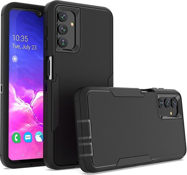 Stoßfeste matte Bumper Hülle für Samsung Galaxy S22 S23 S24 Ultra Plus FE in Schwarz - Bild 1
