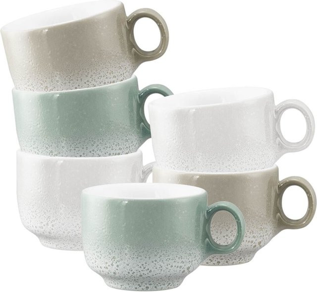 Seltmann Weiden Espressotassen Sento Home mit Henkel, Weiß, 6er Set, 80 ml - Bild 1