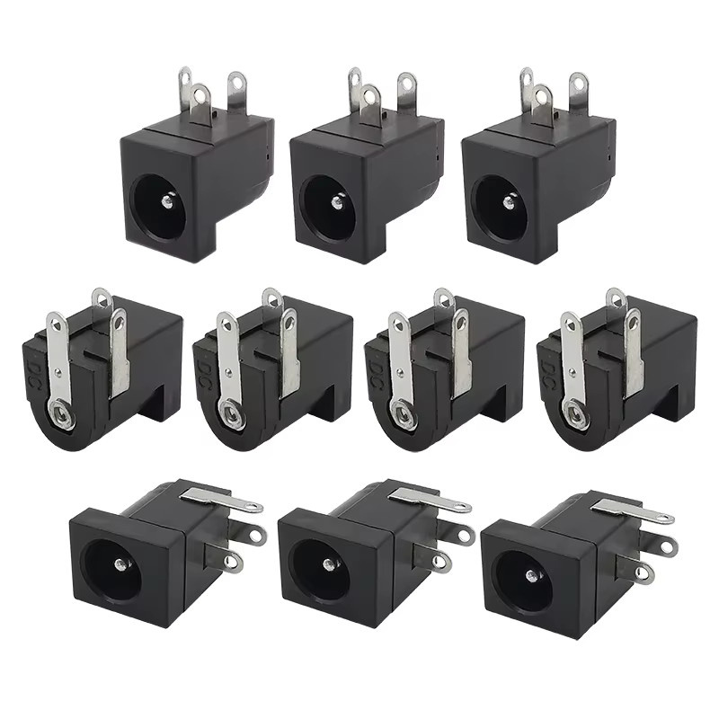 AOKIN 10 Stück 3-Pin DC-Stromversorgungsbuchsen Weiblich für PCB-Montage, 5,5 x 2,1 mm, Schwarz - Bild 4
