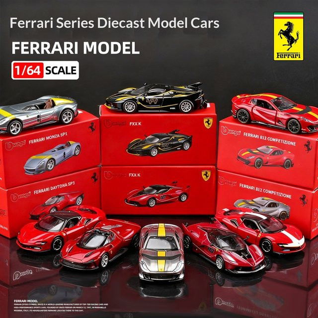 WELLY Ferrari Daytona SP3 FXX K 812 Competizione Monza SP1, Modellauto, 1:64, Metall, Rot - Bild 1