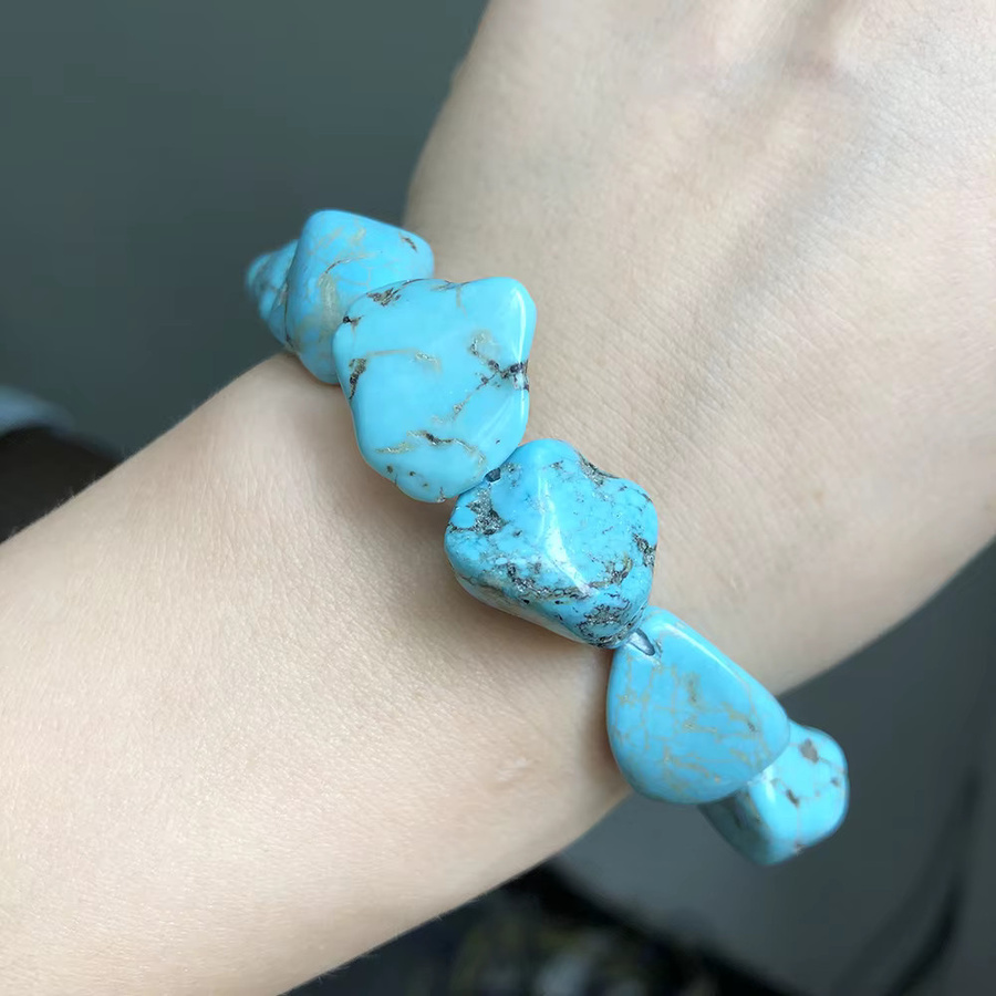 Halskette TTUIJI, blaue Türkis-Steinperlen, Unisex - Bild 5