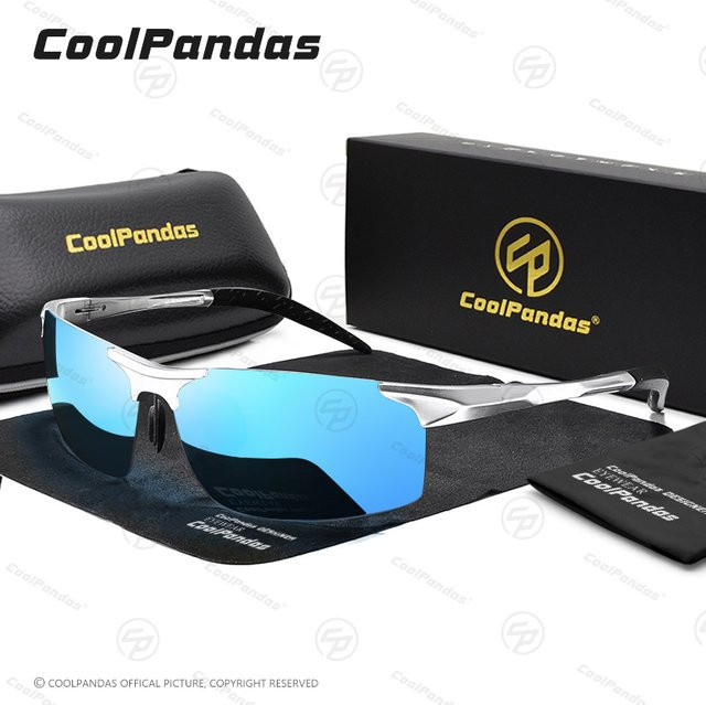 CoolPandas Sonnenbrille, Aluminium, Vollrand, rechteckig, Herren, polarisiert - Bild 1