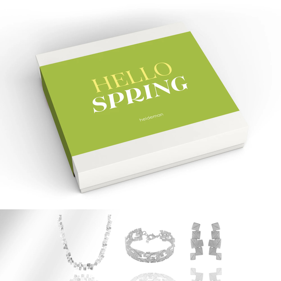 Heideman Geschenkbox Spring Partis, Silber, Kristall, Unisex - Bild 1