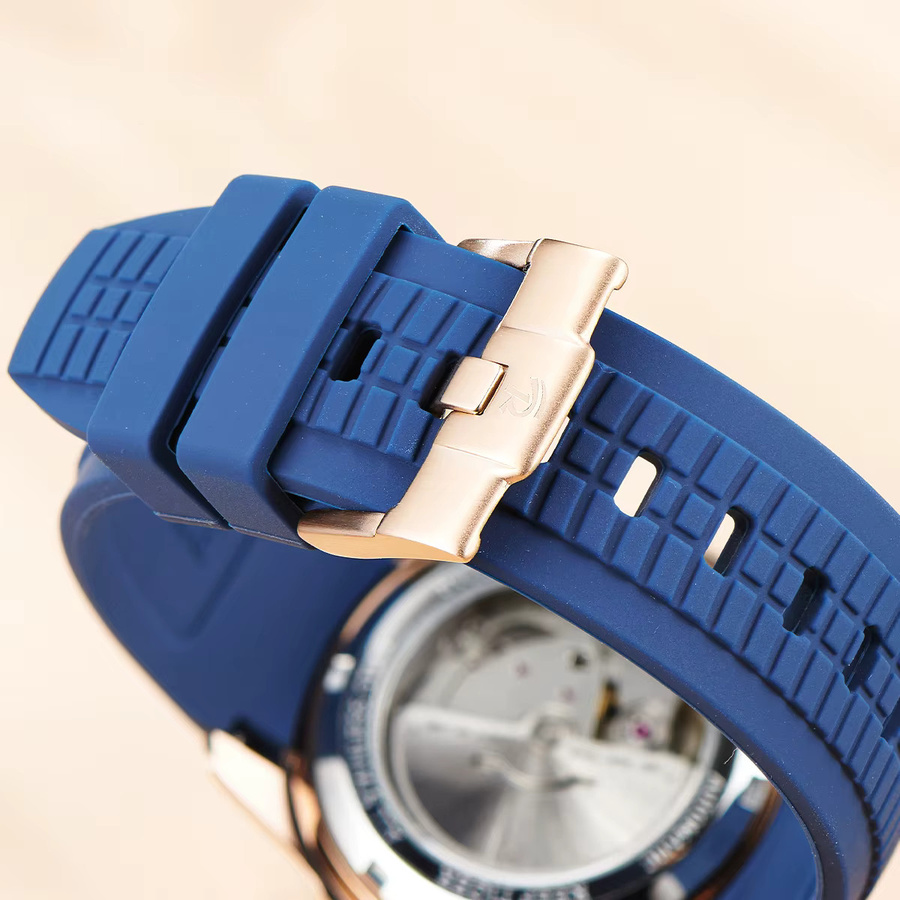 Reef Tiger Armbanduhr, Automatik, Roségold, Diamant, Blau, Herren - Bild 2