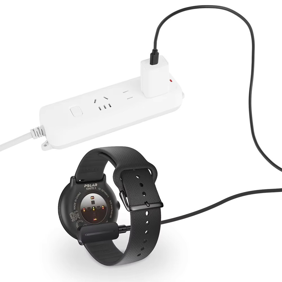 ALLOET USB-C Ladekabel in Schwarz für Polar Vantage M3, Polar Vantage V3, Ignite 3 und Grit X2 Pro Smartwatches - Bild 3
