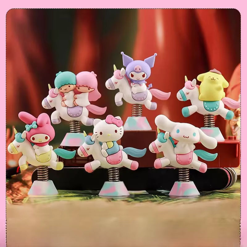 Sanrio Kawaii Anime Figuren Set mit Kuromi, Cinnamoroll, Pompompurin, Hello Kitty und My Melody, mehrfarbig, Kunststoff-Spielzeug für Kinder - Bild 5