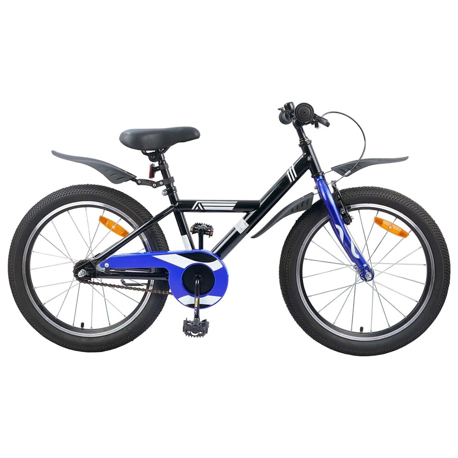 vidaXL Kinderfahrrad 18 Zoll Schwarz für 5-7 Jahre Alt - Bild 2