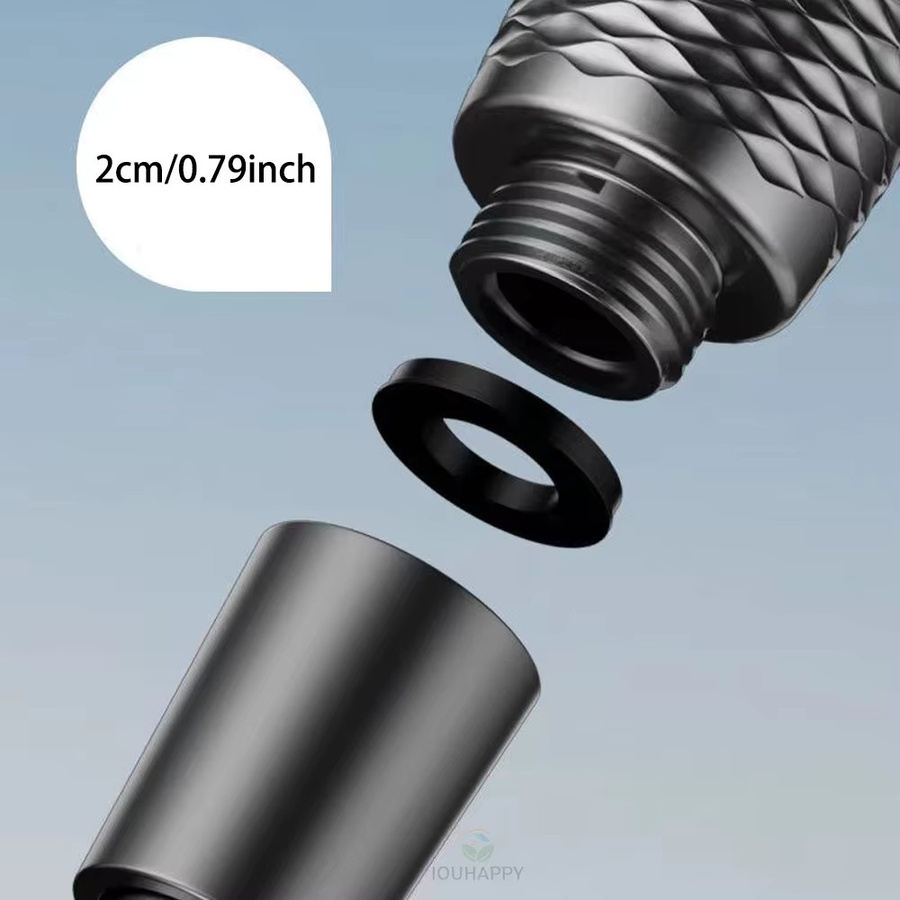 IOUHAPPY Handheld Duschkopf mit 4 Modi und Massagefunktion, Silber, Durchmesser: 14,5 cm, Breite: 9,0 cm - Bild 5