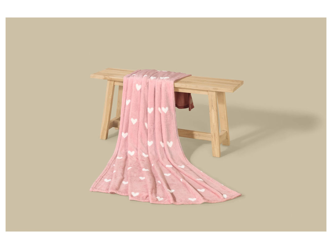 LIVARNO Kuscheldecke aus Polyester in Pink, B/H: 130 x 160 cm - Bild 2